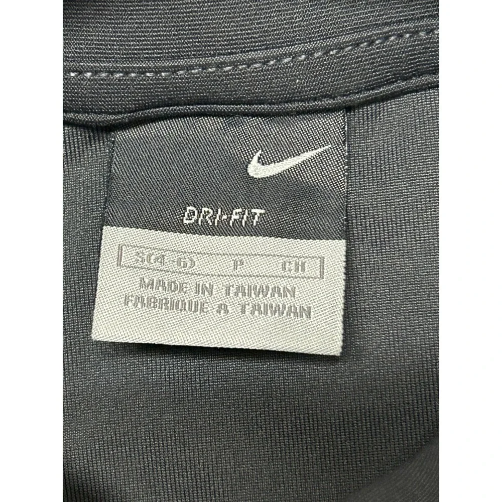 Nike Track Jacket Womens Size S Black Dri-Fit Full Zip Mock Neck Athletic Flawed